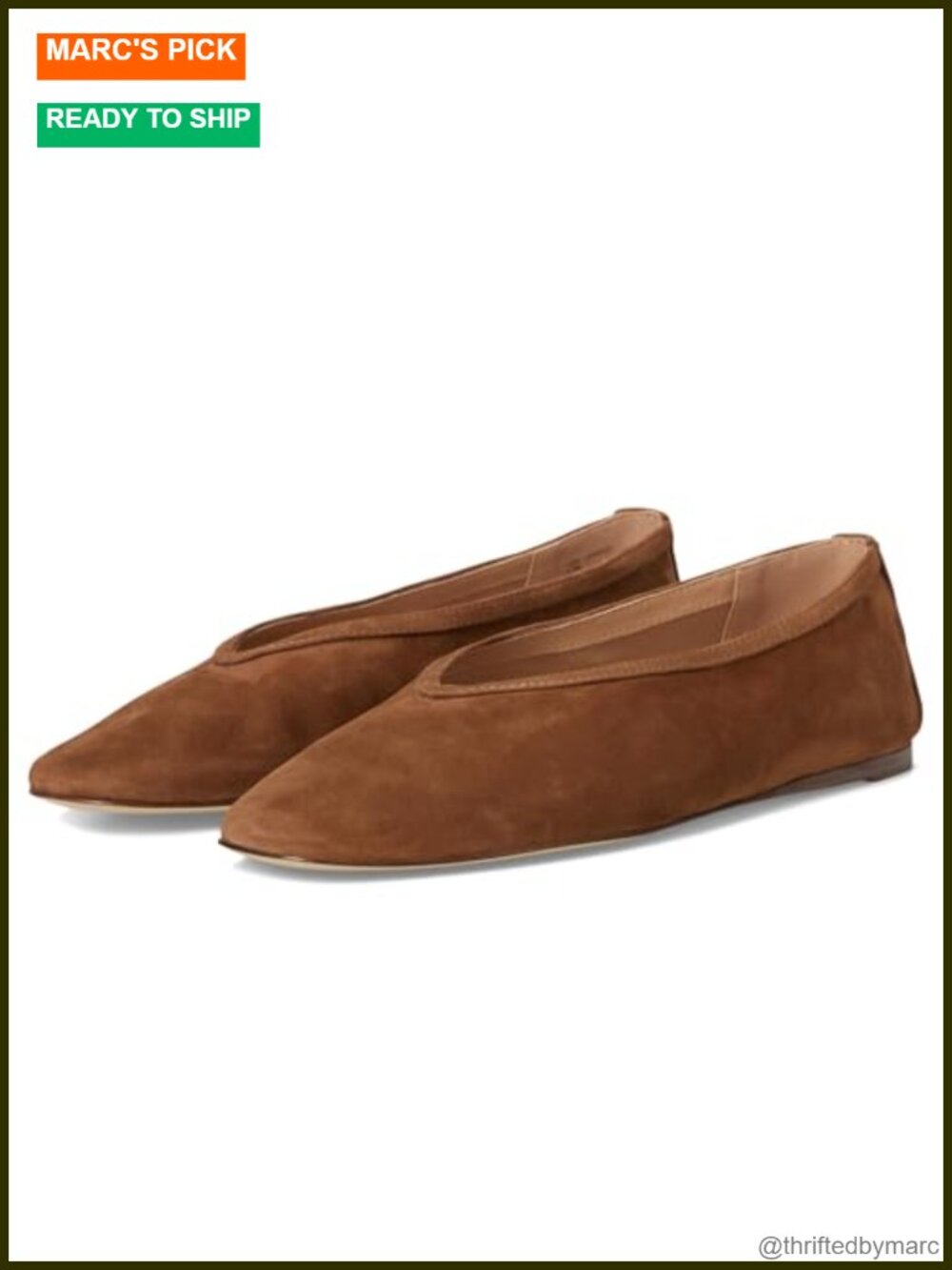 Steve Madden Womens Leni Suede Ballet Flats Almond Toe Slip-On Shoes